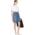 Acne Studios Bla Konst Blue Denim Shadow Miniskirt