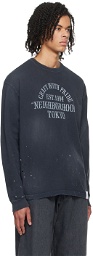 Neighborhood Black Damage Long Sleeve T-Shirt