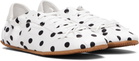 ABRA White & Black Dots Ballerina Sneakers