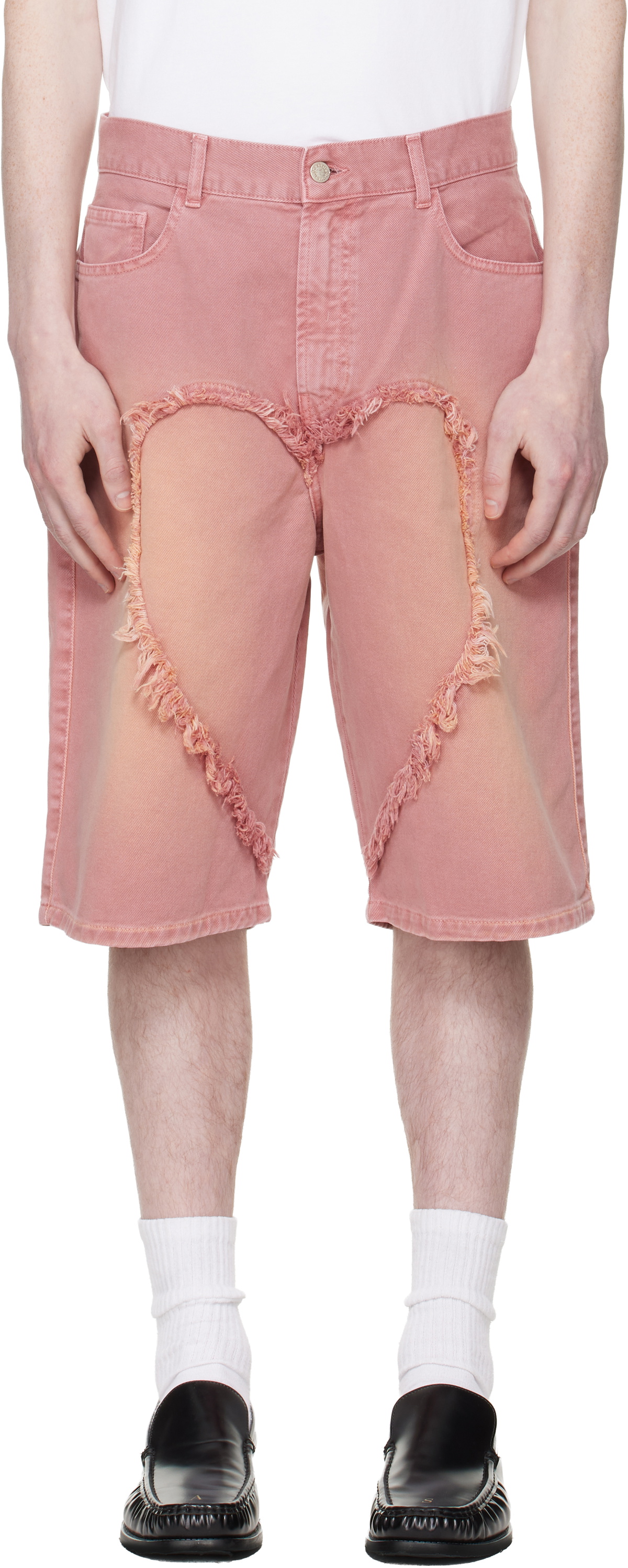 Carne Bollente Pink 'The Love' Denim Shorts