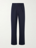 Noah - Straight-Leg Cotton-Twill Trousers - Blue