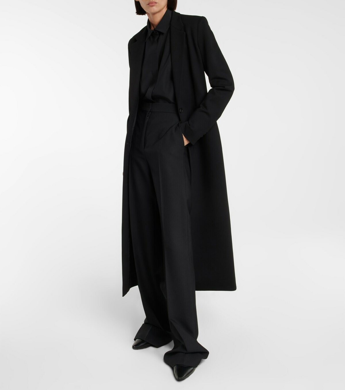 The Row Sisella silk and wool shirt