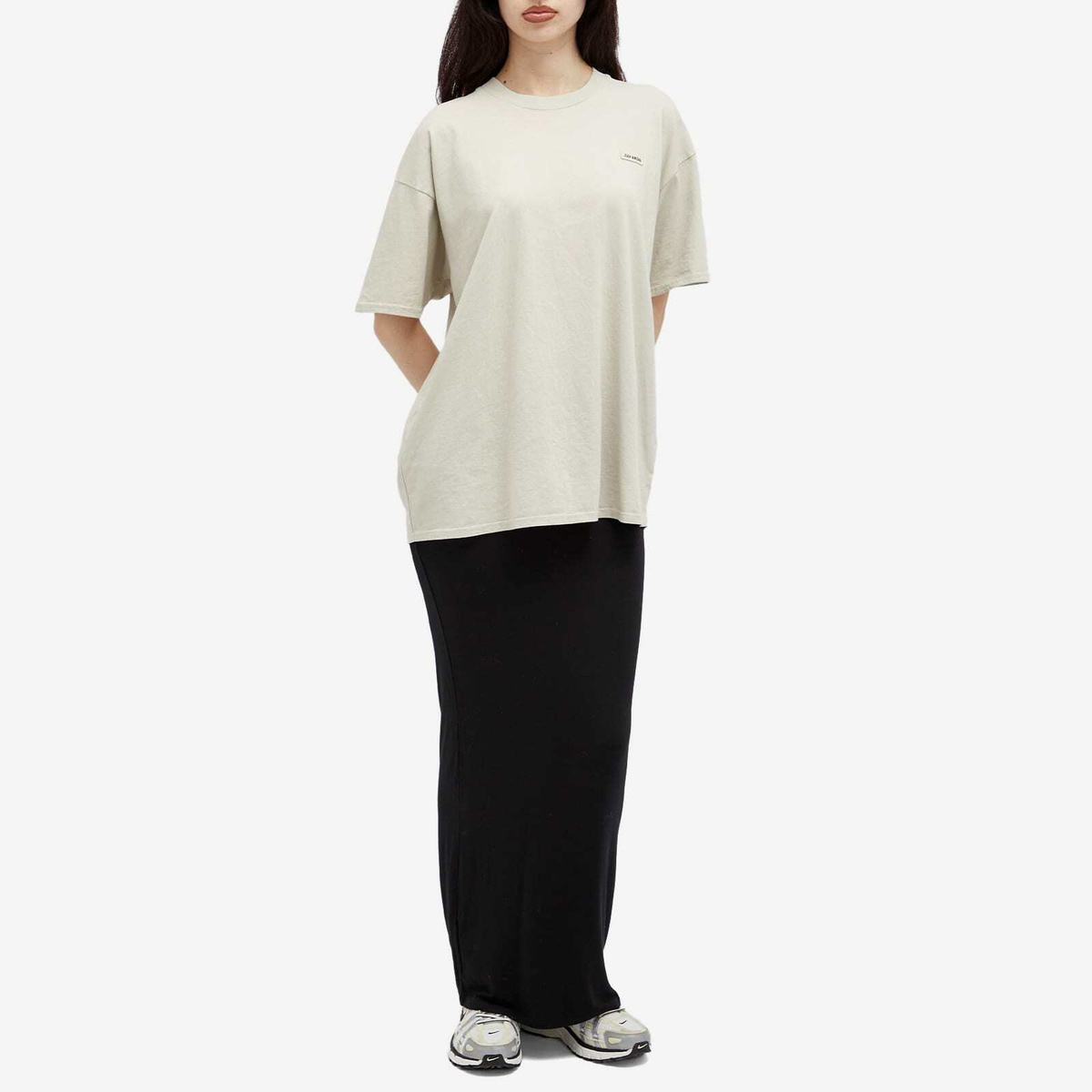 Joah Brown Women's Oversized Logo T-Shirt in Fog