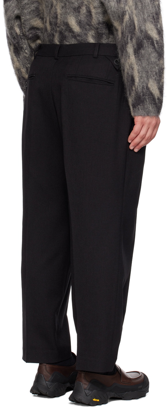 White Mountaineering®︎ Black Pleated Trousers