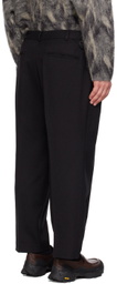 White Mountaineering®︎ Black Pleated Trousers