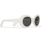 Acne Studios - Mustang Oval-Frame Acetate Sunglasses - White