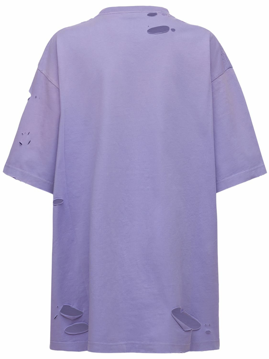 BALENCIAGA - Boxy Fit Destroyed Jersey T-shirt Balenciaga