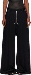Rick Owens Black Tailored Wide Belas Trousers