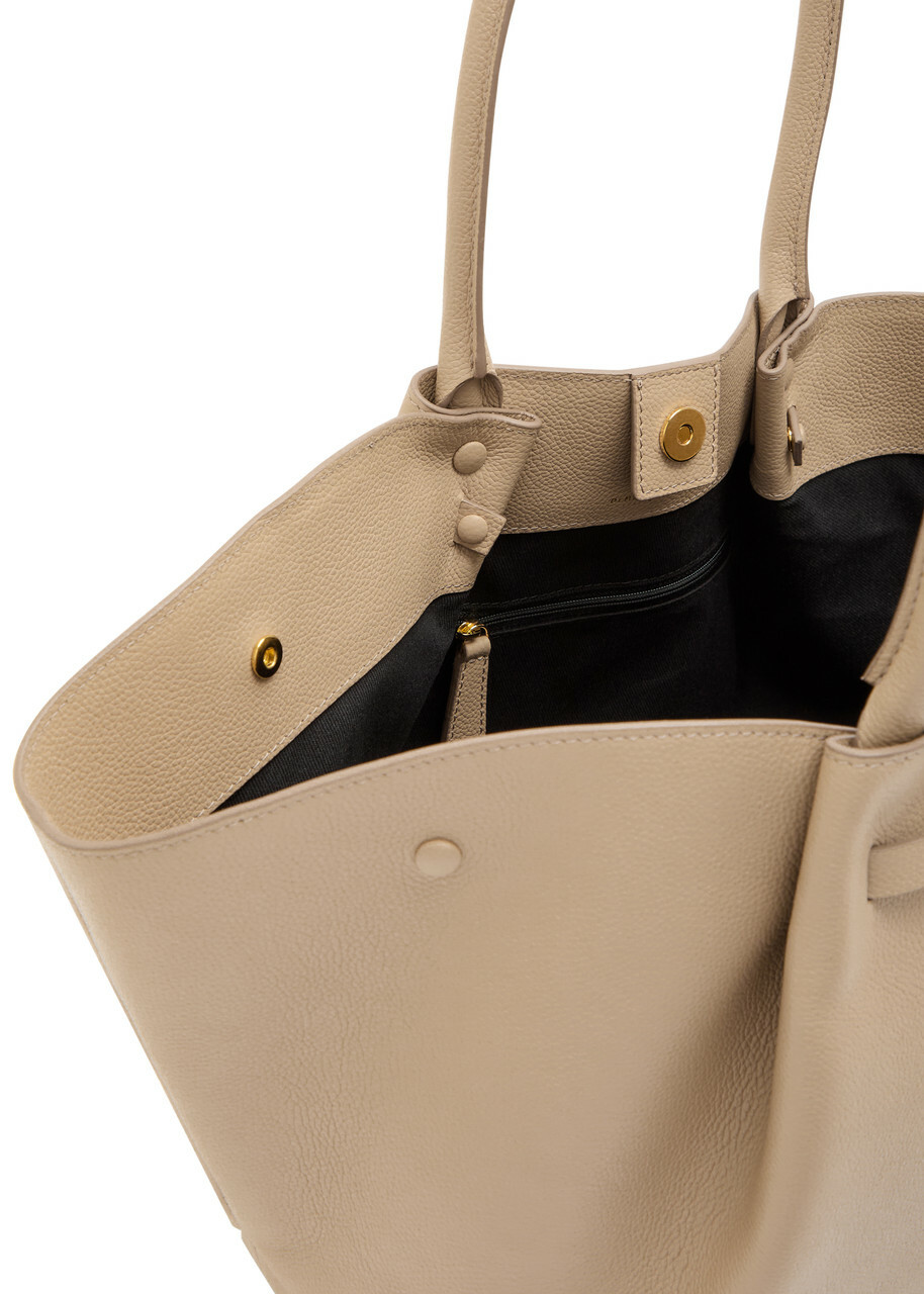 Demellier The New York Grained Leather Tote bag - Taupe - One Size