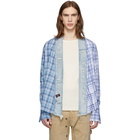 Greg Lauren Blue Paul and Shark Edition Kimono Shirt