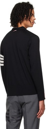 Thom Browne Black 4-Bar Cardigan