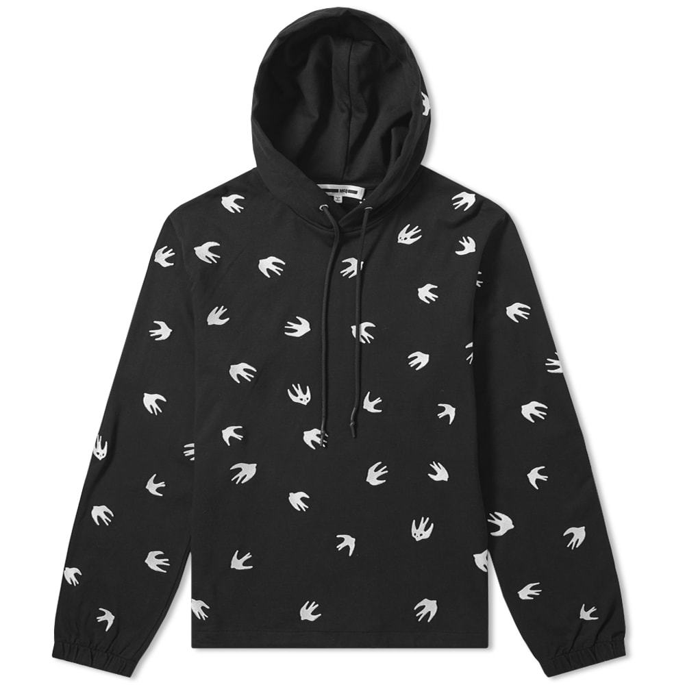 McQ Alexander McQueen All Over Embroidered Swallow Hoody McQ Alexander ...