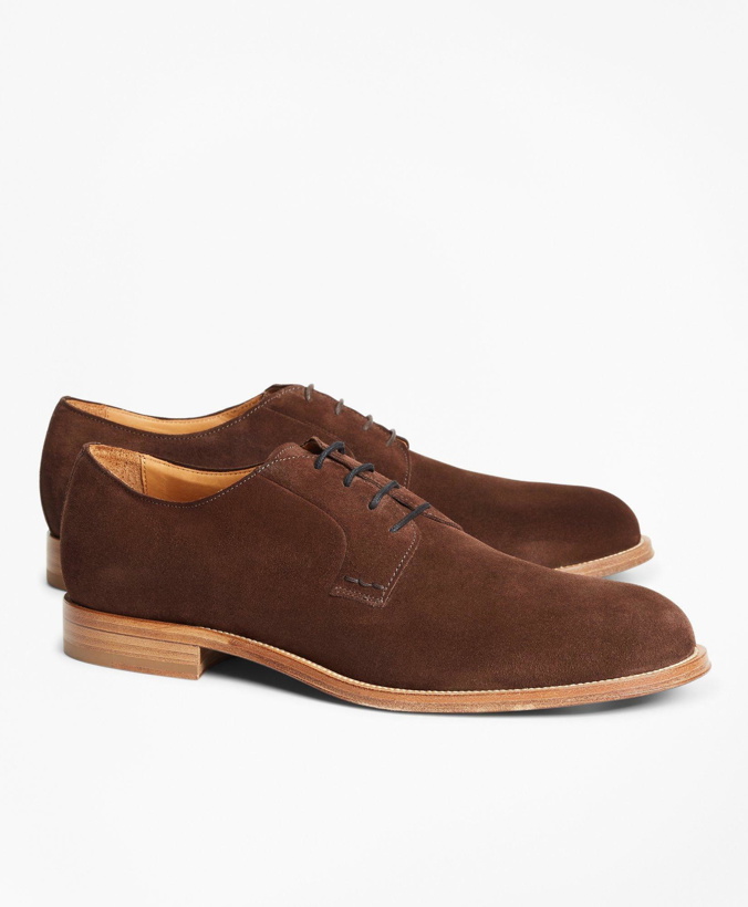 Photo: Brooks Brothers Men's Suede Lace-Up Shoes | Brown