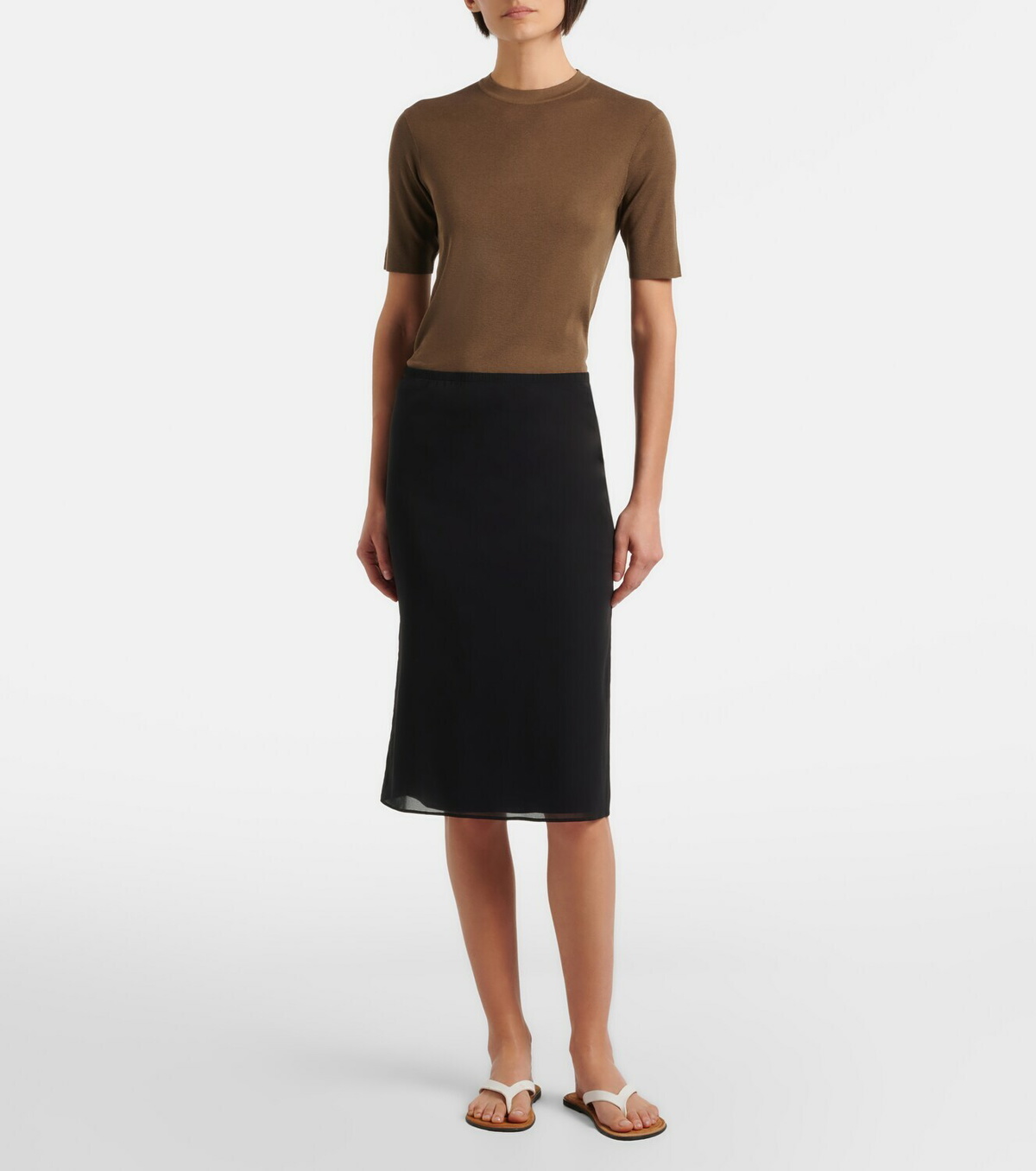 The Row Ozzi silk-blend T-shirt