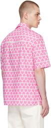 AMI Paris Pink & White Printed Shirt