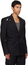 HELIOT EMIL Black Glassine Blazer