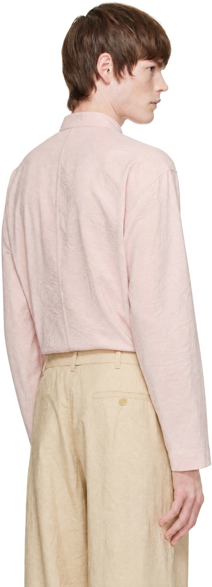 LEMAIRE Pink V-Neck Shirt