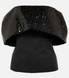 Staud - Giselle sequined off-shoulder top