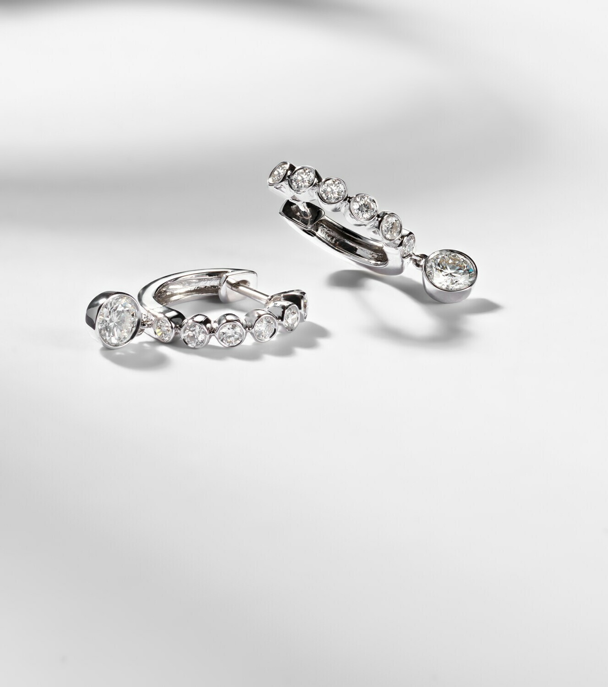 Anita Ko Melrose 18kt white gold huggie earrings with diamonds