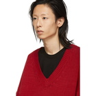 Doublet Red 3D Patch Cut-Off Sweater