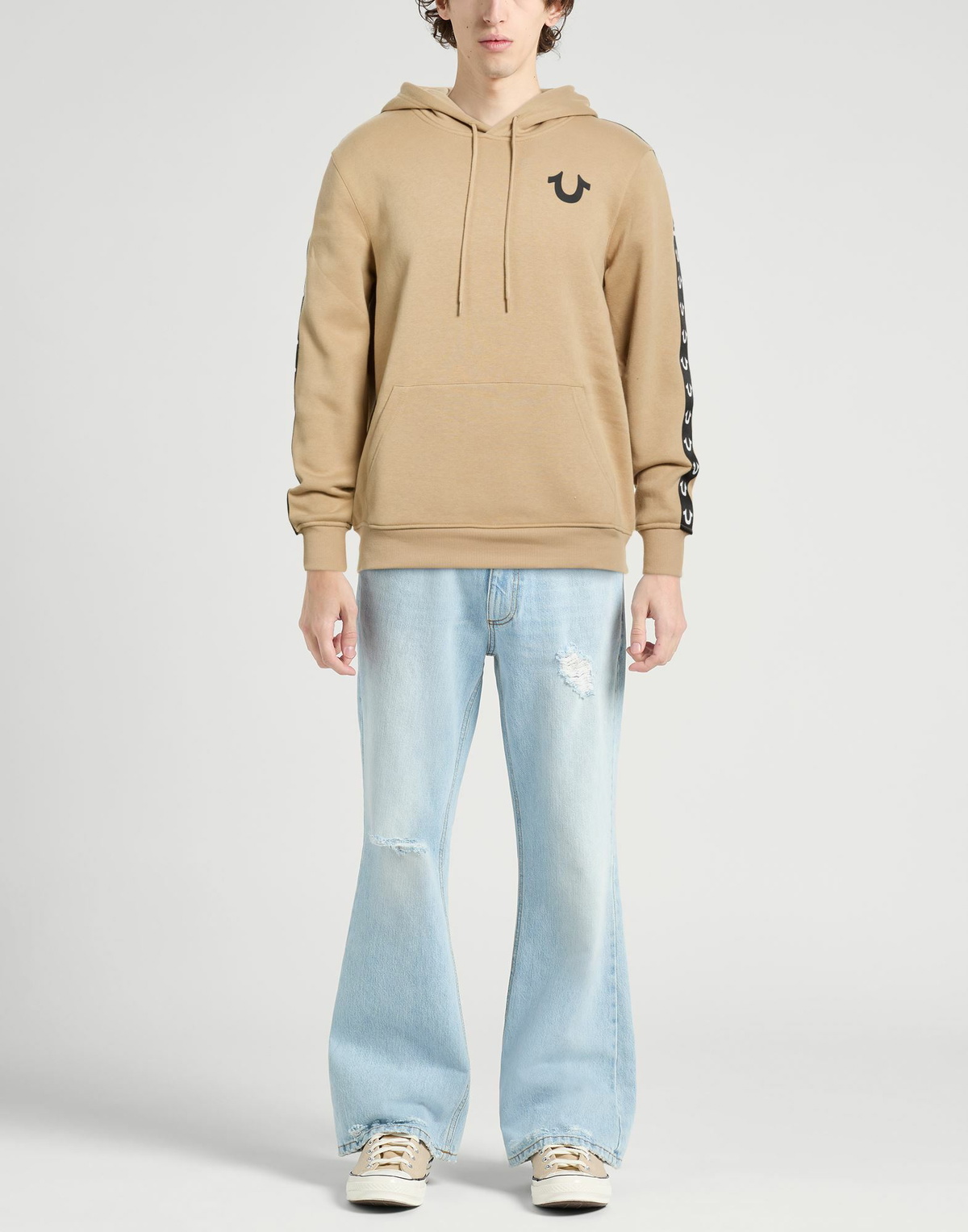 True Religion Mens Sweatshirt Sand