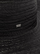 SAINT LAURENT - Straw Fedora Hat - Black