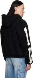 AMIRI Black Bones Fleece Zip Hoodie