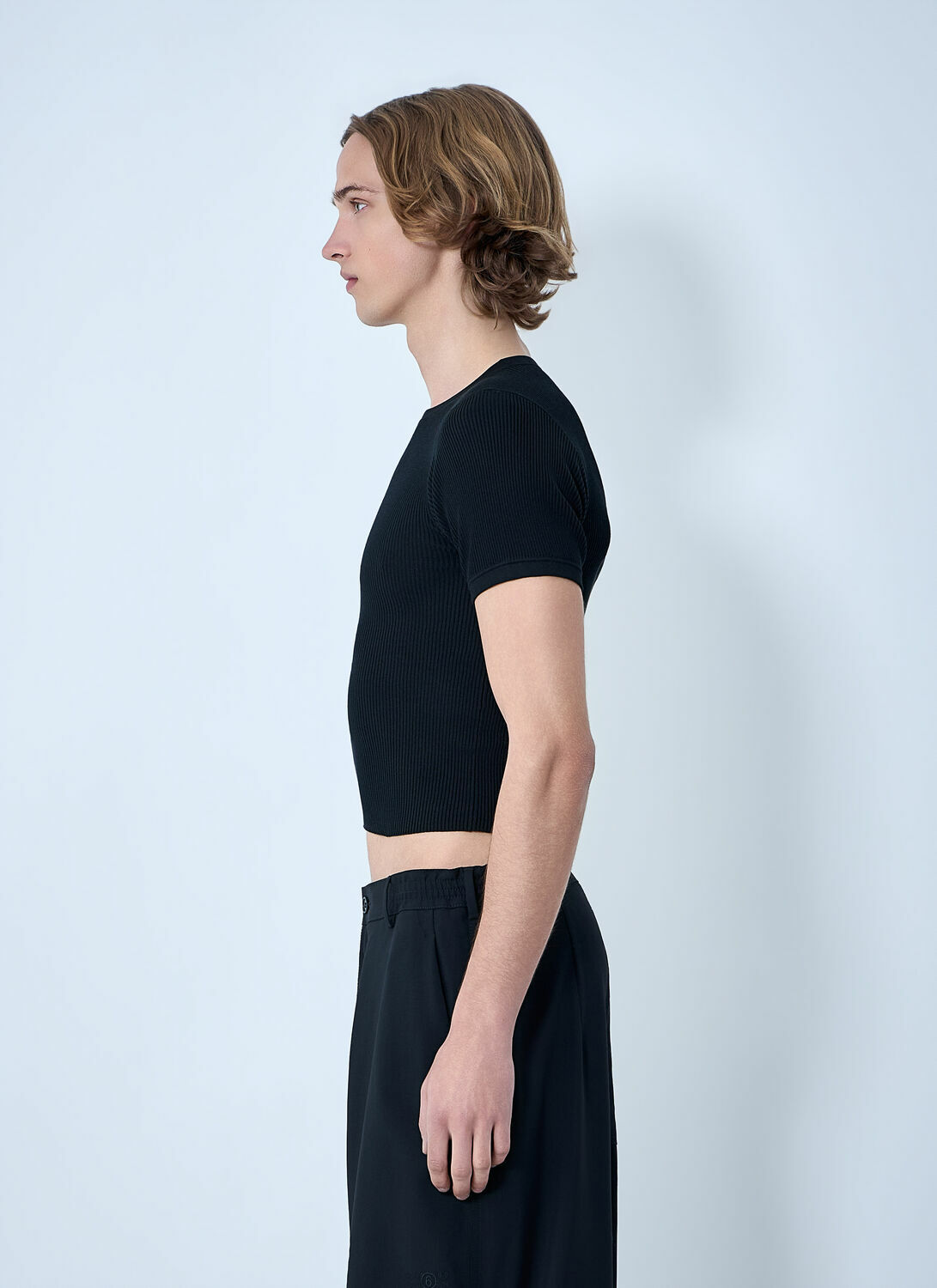 RIER Ribbed Knit Cropped Top