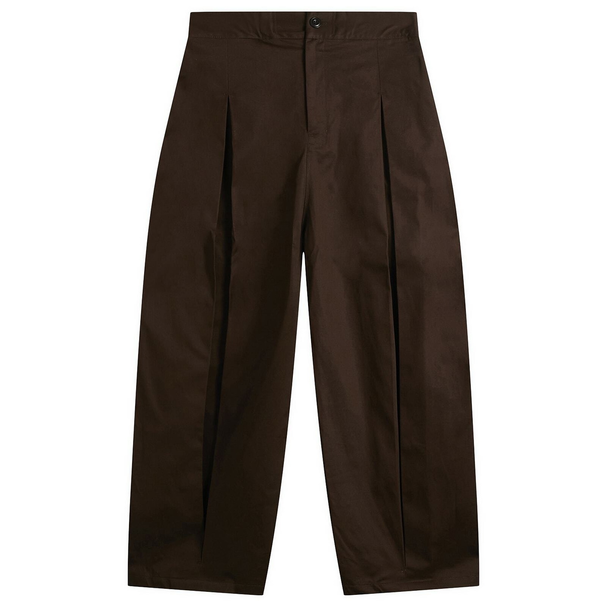 Sage Nation Men's Box Pleat Trouser in Brown