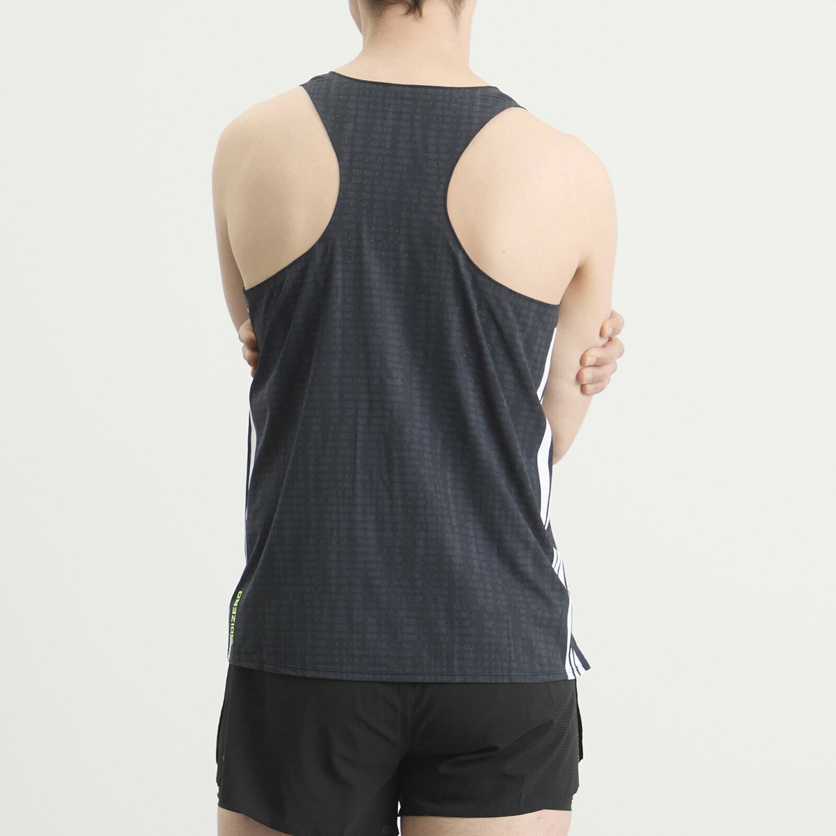 Adidas Men's Adizero Singlet Vest in Carbon/Black