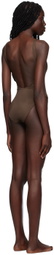 Saturdays NYC Brown Madeline One-Piece Swimsuit