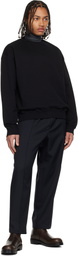 Jil Sander Black Cotton Terry Crew-Neck Sweatshirt