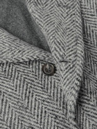 Anderson & Sheppard - Herringbone Wool Coat - Gray