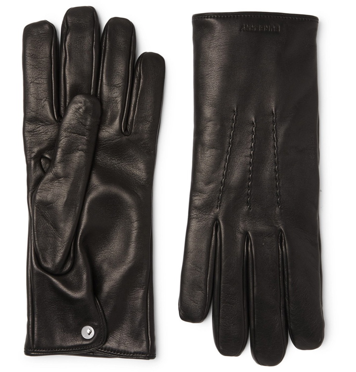 Photo: Burberry - Cashmere-Lined Leather Gloves - Black