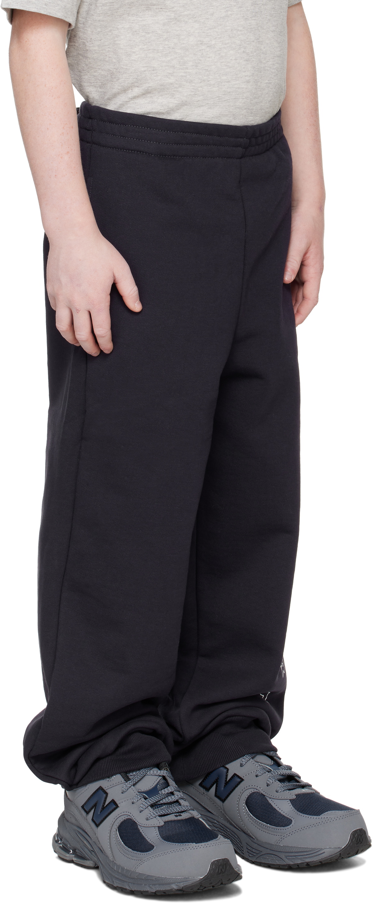 Marni Kids Navy Logo Sweatpants