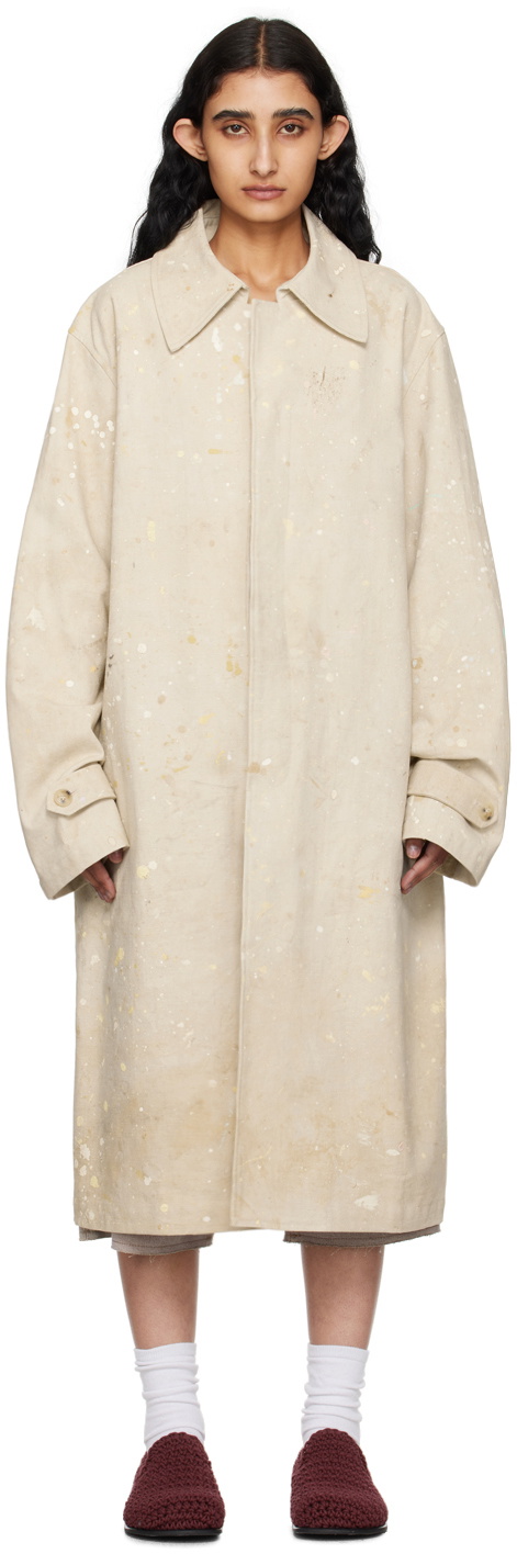Carter Young Off-White Drop-Cloth Chore Coat