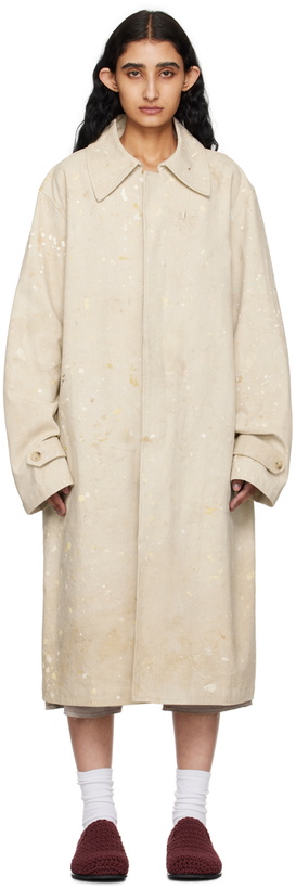 Photo: Carter Young Off-White Drop-Cloth Chore Coat