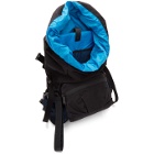 Bottega Veneta Black and Blue Nylon Small Backpack