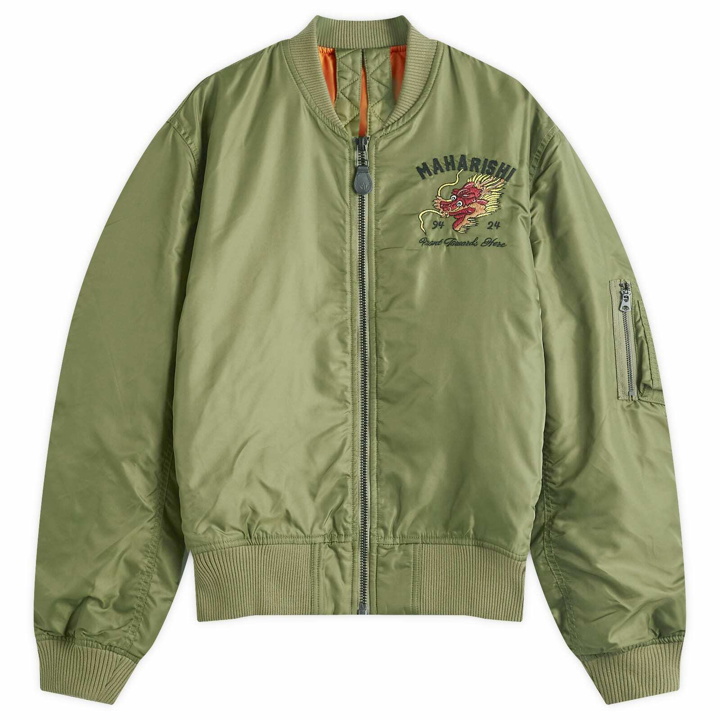 Photo: Maharishi Men's Tour Dragon Map MA1 Jacket in Olive