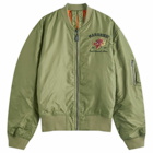 Maharishi Men's Tour Dragon Map MA1 Jacket in Olive