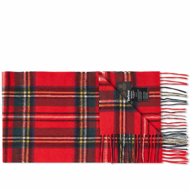 Photo: Barbour New Check Tartan Scarf Red