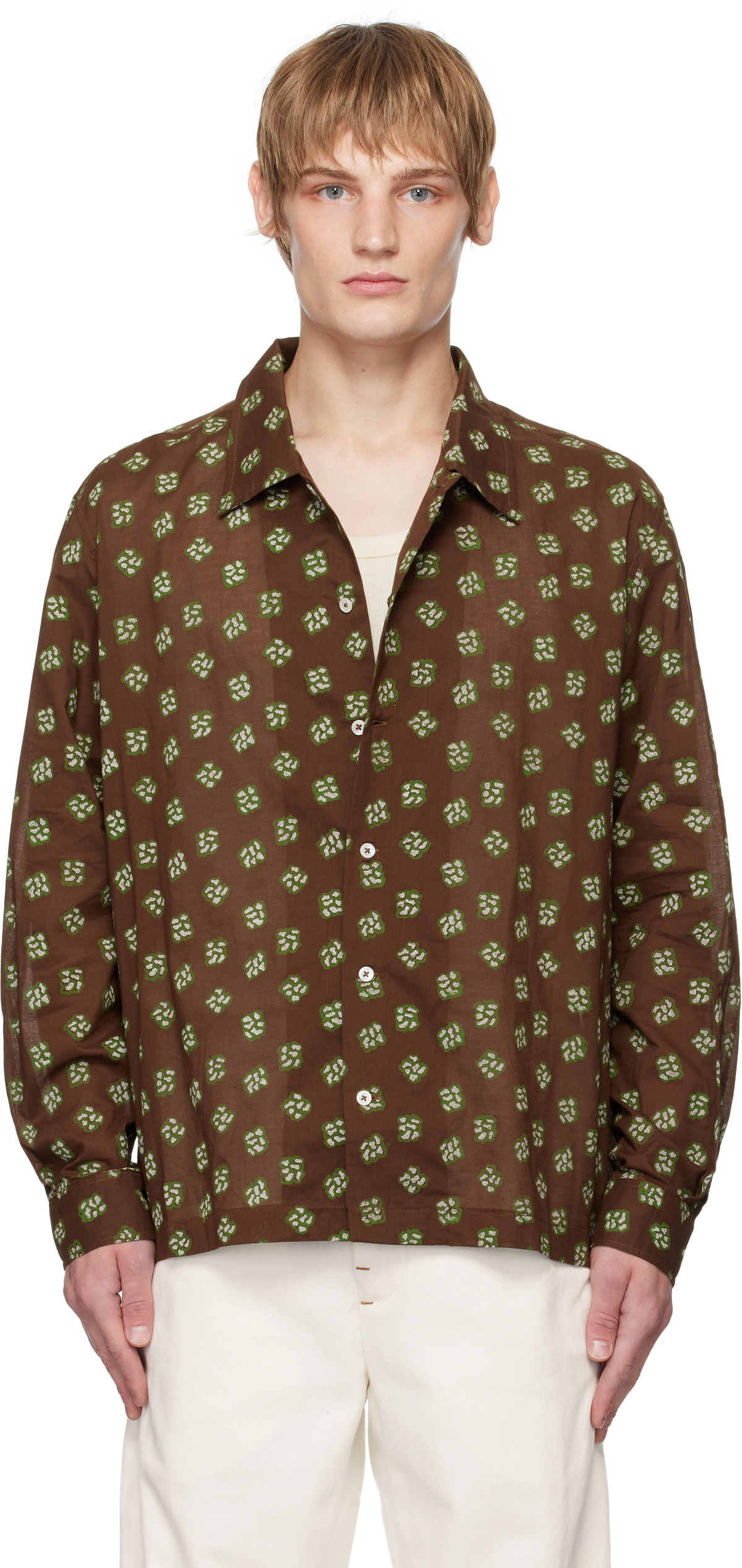 Bode Brown Hop Tree LS Shirt Bode