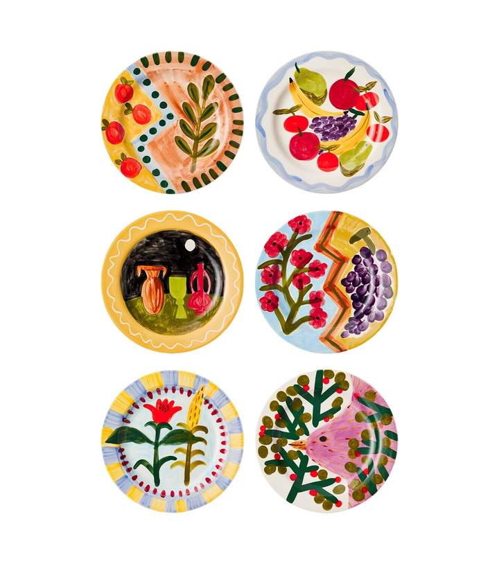 Photo: Serax Santiago De Borja stoneware set of 6 dinner plates by Shurleey
