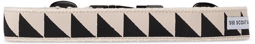 See Scout Sleep Off-White & Black Medium Nice Grill Standard Collar