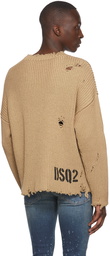 Dsquared2 Taupe Cotton Sweater