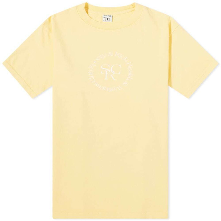 Photo: Sporty & Rich Men's SRHWC T-Shirt in Lemon Cream/White