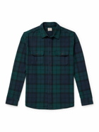 Faherty - Legend Checked Brushed-Flannel Shirt - Blue