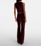 Etro Mid-rise cotton velvet flared pants