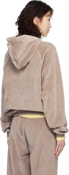 Baserange Taupe Rim Raglan Hoodie