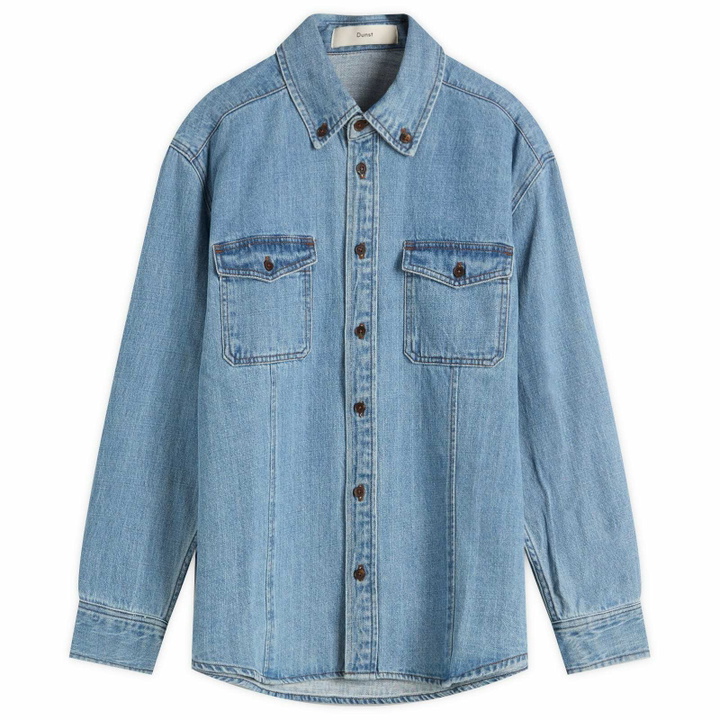 Photo: DUNST Women's Denim Shirt in Classic Blue